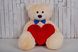 Большая мягкая игрушка мишка с сердцем Yarokuz Билли 150 см Персиковый (YK0049) фото 1
