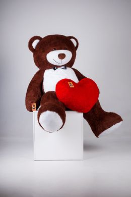 Великий Плюшевий Ведмедик з серцем Yarokuz Річард 2 метра Шоколадний (YK0069) фото