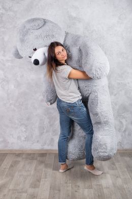Величезний М'який ведмедик Yarokuz Вільям 250 см Сірий (YK0110) фото