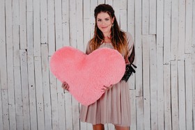 М'яка іграшка Yarokuz подушка "Серце" 75 см Рожева (YK0083) фото