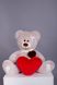 Мишка с латками плюшевый с сердцем Yarokuz Уолтер 80 см Марципан (YK0127) фото 1
