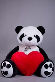 Ведмедик Плюшевий Yarokuz Панда з серцем 2 метра (YK0141) фото