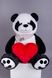 Ведмедик Плюшевий Yarokuz Панда з серцем 165 см (YK0144) фото 1